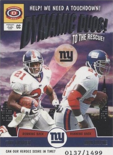 2001 Pacific Dynagon Ron Dayne Tiki Barber #14
