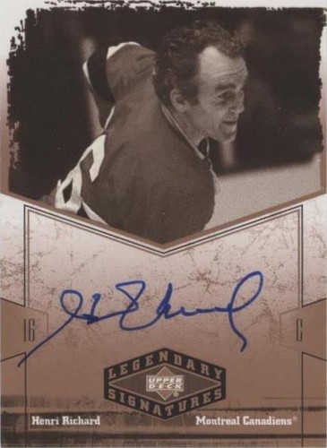 2004-05 Upper Deck Legendary Signatures - Henri Richard #HR