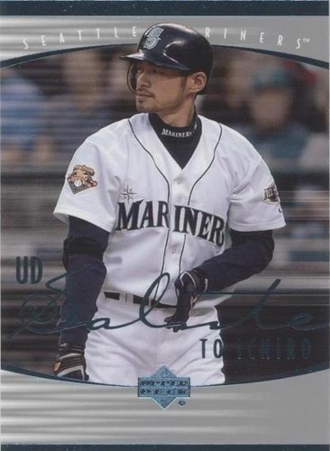2001 Ichiro Suzuki ルーキー記念品 Ichiro Suzuki Autographed 2001 Upper Deck Play Makers Rookie