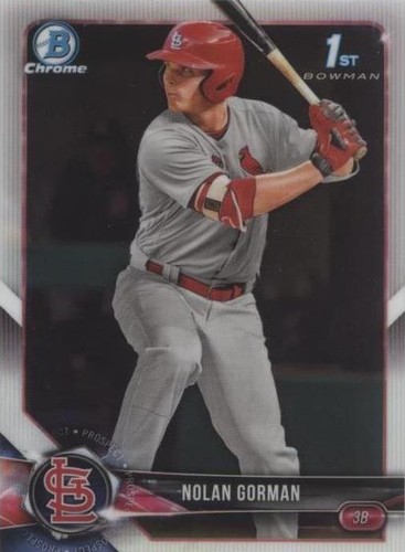 BGS 10/10 NOLAN GORMAN AUTO 2018 Bowman Draft Chrome Autograph RC