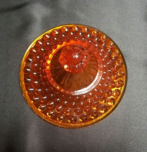 Fenton Amberina Hobnail Lid for Compote Candy Dish
