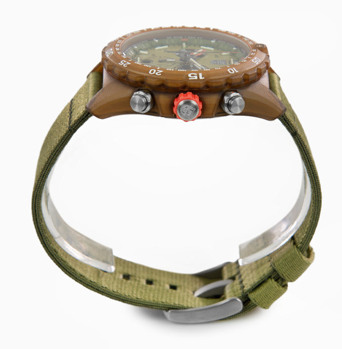 Pre-owned Luminox Green Dial Sapphire Bear Grylls Survival Eco Series Watch Xb.3757.eco