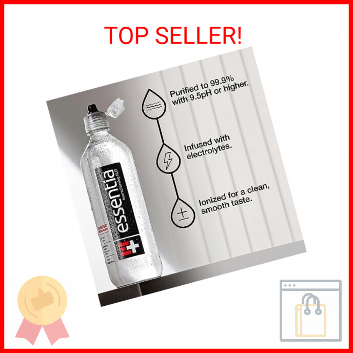 Essentia Bottled Water, Ionized Alkaline Water; 99.9% Pure, Infused with Electro