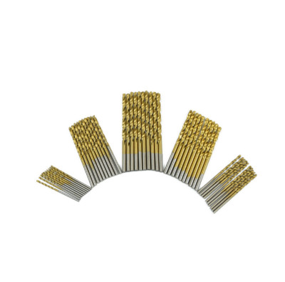 50PCS 4Sizes Micro Round Shank Drill Bits Set Small Precision HSS Twist Drills 