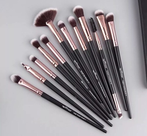 US 12Pcs Eye Makeup Brush Set Blend Shadow Angled Eyeliner Smoke Brushes Tools