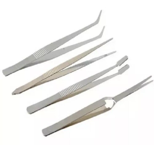 2 Pk 4pc Professional Stainless Steel Eyebrow Tweezers Crafts Hair Beauty Hobby