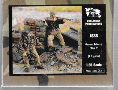 Verlinden WWII German Infantry ''FIRE'' 2 Resin Figures 1/35 1838 ST