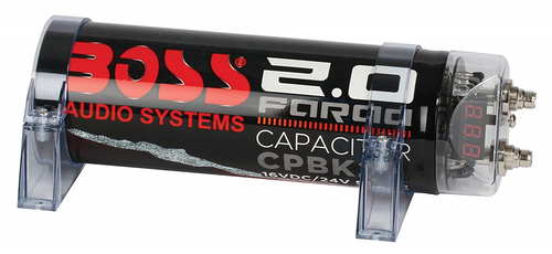 Farad Capacitator Car Digital Audio Power Display Boss CPBK2 Bass Enhance Amp
