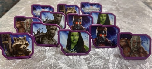 24 Marvel Guardians of the Galaxy Rings, Cupcake Toppers, 6 Assorted Designs