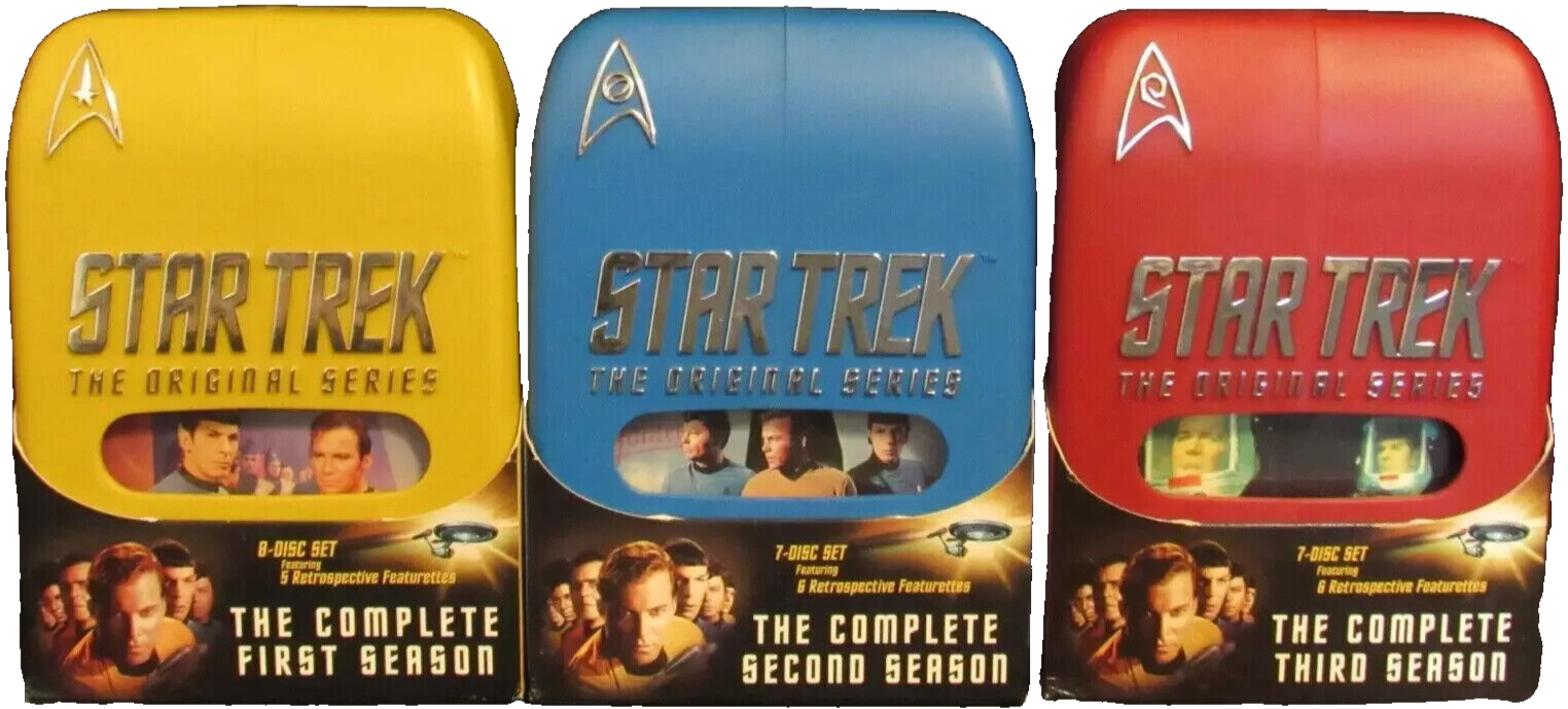 PLAYED ONCE Star Trek Original Series Complete Seasons 1-3 DVD Box Sets PLAYED ONCE Star Trek Original Series Complete Seasons 1-3 DVD Box Sets