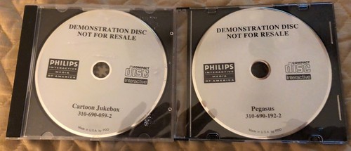 iKON DVD CD ① Pegasus & Cartoon Jukebox (Philips CD-i, 1990) Lot of 2 Demo