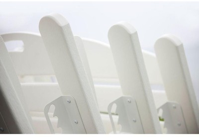 Outdoor Patio Dining Chair Folding UV Protected Weather Resistant Plastic Frame