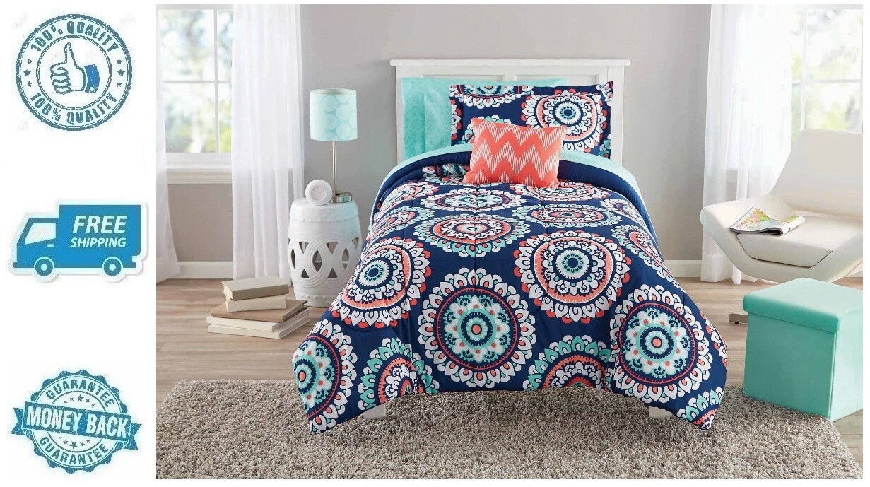 Bag Bag Bed Pillowcase New Comforter Medallion In 6pc A Sham