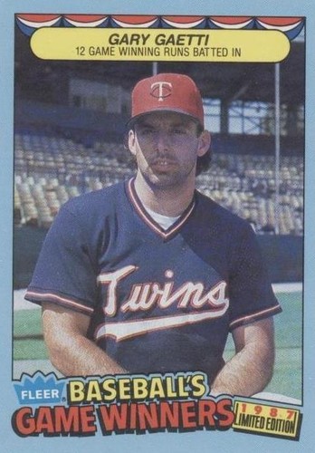 1987 Fleer Limited Edition Baseball's Game Winners - Gary Gaetti #15