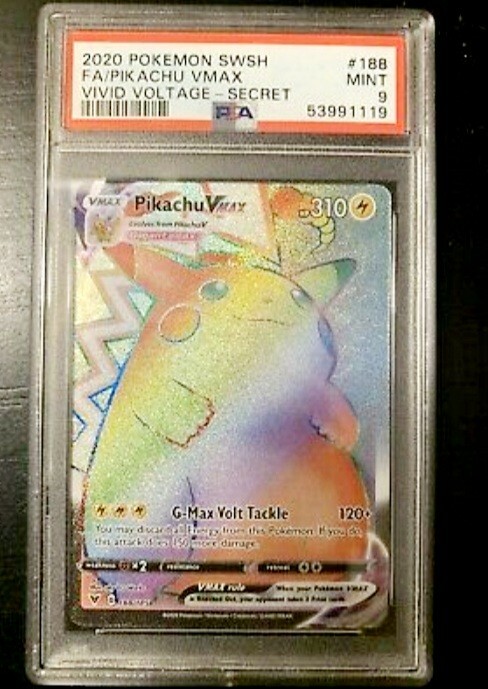Pop 1 Pokemon Vivid Voltage Secret Rare Rainbow Pikachu VMAX