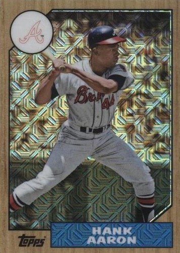 Hank Aaron 2017 Topps #87-HA 30th Ann. Blue Refractor /99 Braves
