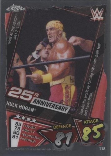 2021 Topps Chrome WWE Slam Attax - Hulk Hogan #118