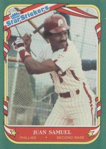 1987 Fleer Star Stickers - Juan Samuel #104