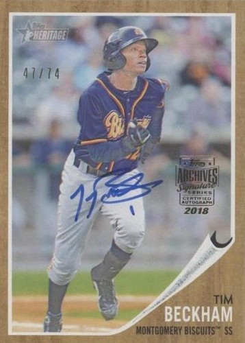 2018 Topps Archives Signature Series Active Player Edition Buybacks - Tim Beckham #11THML-62
