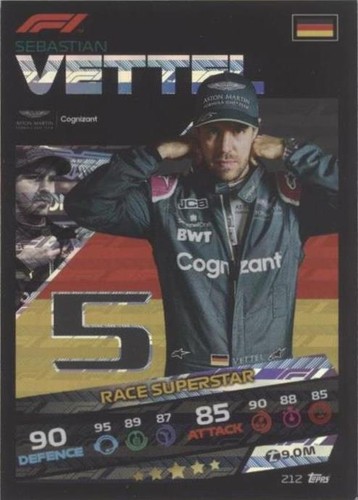 2021 Topps F1 Turbo Attax - Sebastian Vettel #212