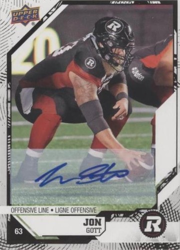 2019 Upper Deck CFL Jon Gott #50