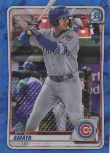 2020 BOWMAN CHROME DRAFT MIGUEL AMAYA CHICAGO CUBS REFRACTOR