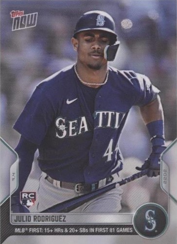 topps JULIO RODRIGUEZ RC AUTO 25シリ PSA8 Julio Rodriguez 2023 Topps Flagship Collection Card #92 PSA