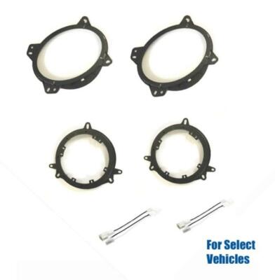 Car Stereo Door Speaker Install Plates+Wire Combo for some Toyota Lexus Vehicles