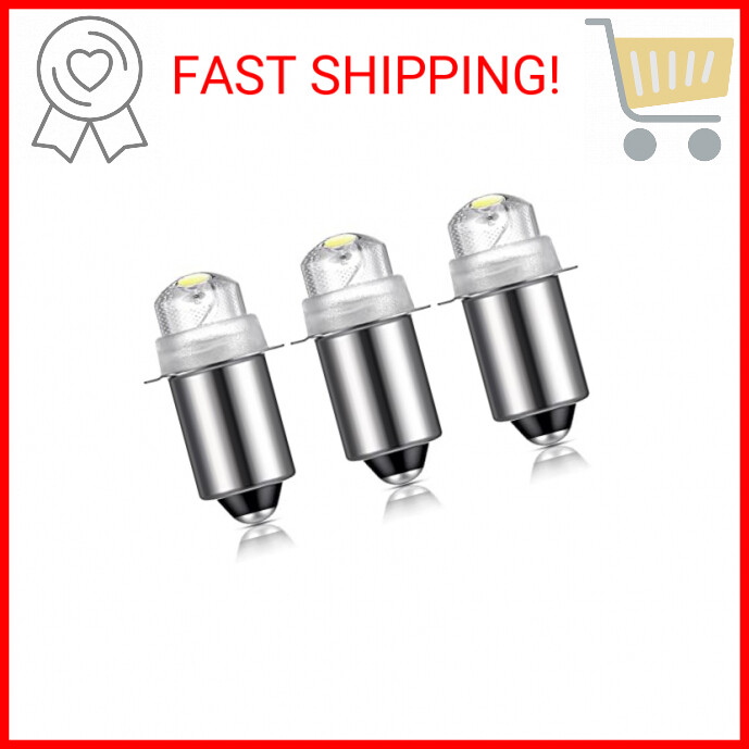 Honoson 3 Pieces Flashlight Bulb 55-Lumen 4.5 Volt Led Krypton Replacement Bulb