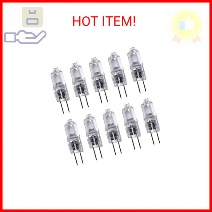 10 Watt T3 G4 Base 12 Volt 2500 Hours Light Bulb 10W 12V 2900K Landscape,10 Pack