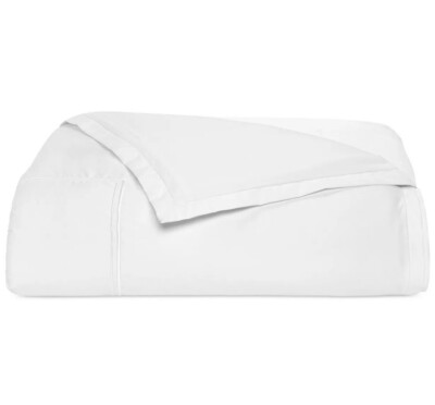 Hotel Collection Full/Queen Duvet Cover White Embroidered Frame