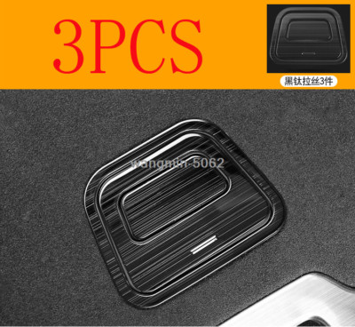 Black Titanium Inner Backup Tire Cover Handle Box Trim For VOLVO XC60 2018 2019