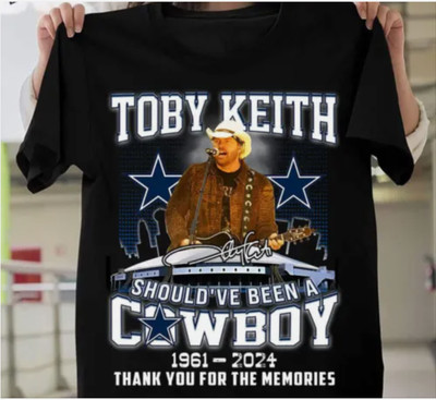 Toby Keith Thank For The Memories Cotton Unisex Black Pink Green T-Shirt S-5XL