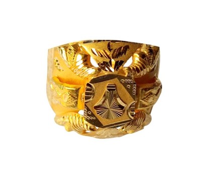 Solid 22K/18K Fine Yellow Gold Certified Mens And Boys Statement Ring
