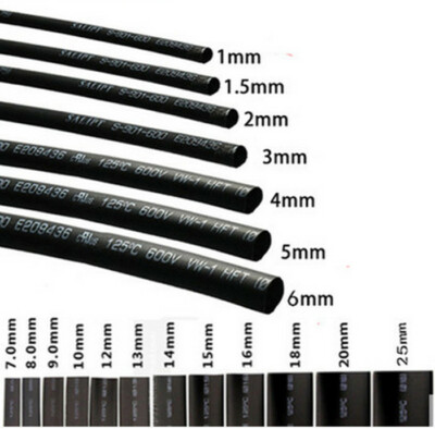 3M/10ft Heat Shrink Tubing Tube Black 11/12/13/14/15/16/18/20/22/25/28 -60mm 2:1