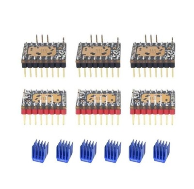 TMC2209 V1.3 UART Stepper Motor Driver Stepsticks with Heatsink Mute - 5 PCS