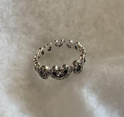 Pandora Heart Swirls Ring 925 ALE Silver 197117CZ Size 48 4.5 65