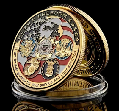 United States Freedom Challenge Coin  I Am Forever Grateful For Your Service 