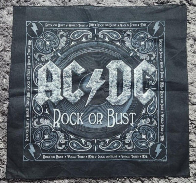 AC/DC 2016 Rock or Bust Concert Tour Bandana - Free Shipping