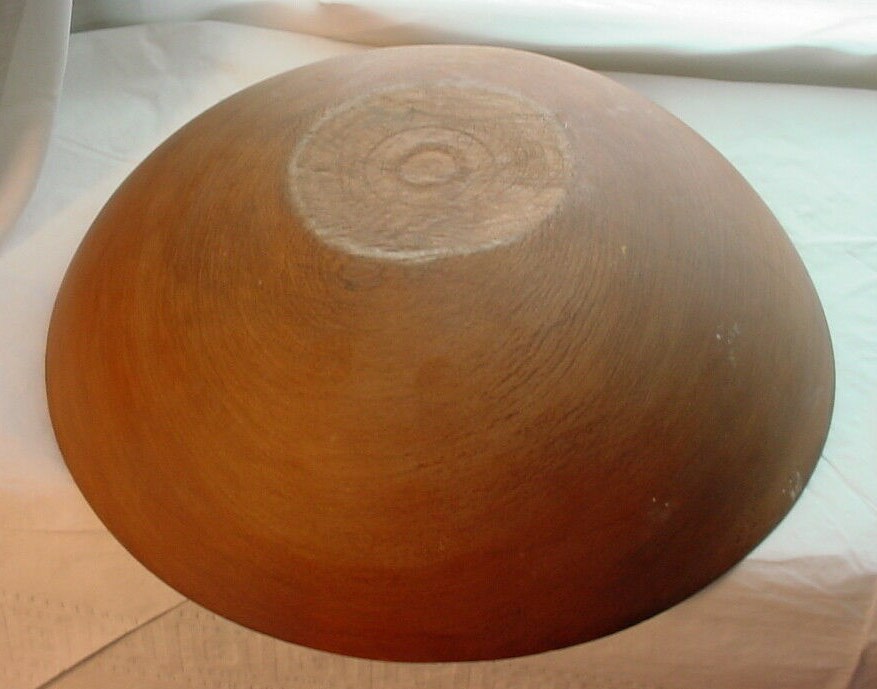 Primitive Wooden Bowl Hand Made 3 by 11 inch Woodenware