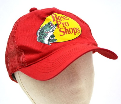 Bass Pro Shops Hat Fishing Baseball Trucker Mesh Cap Adj TQM Regida  SnapBack Red