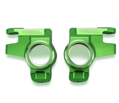Treal X0032MYAMN Green Steering Knuckles L/R Front Hubs Aluminum for Axial SCX6