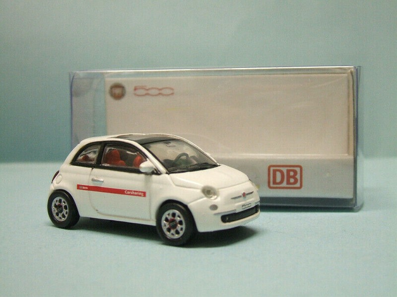 Norev - Fiat Nuova 500 Db Carsharing Blanche Voiture 770038 Neuf Nbo Ho 1/87