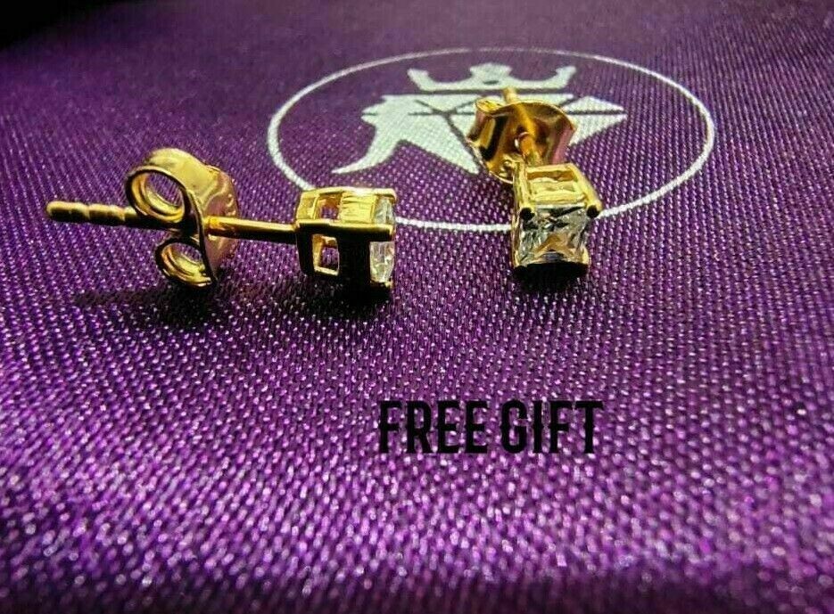 Pre-owned Online0369 3ct Round Moissanite Men's Custom Letter Ring White Gold Plated Silver Free Stud