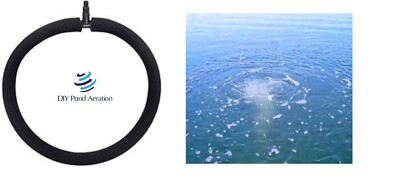 Pond Aerator Diffuser 16'' Diameter Ring Aeration Fine bubble 3/8'' inlet