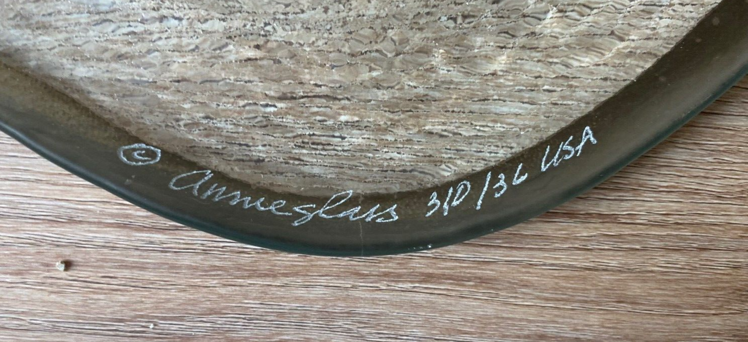 ANNIEGLASS 18" Roman Antique Platinum Chip & Dip - VGUC