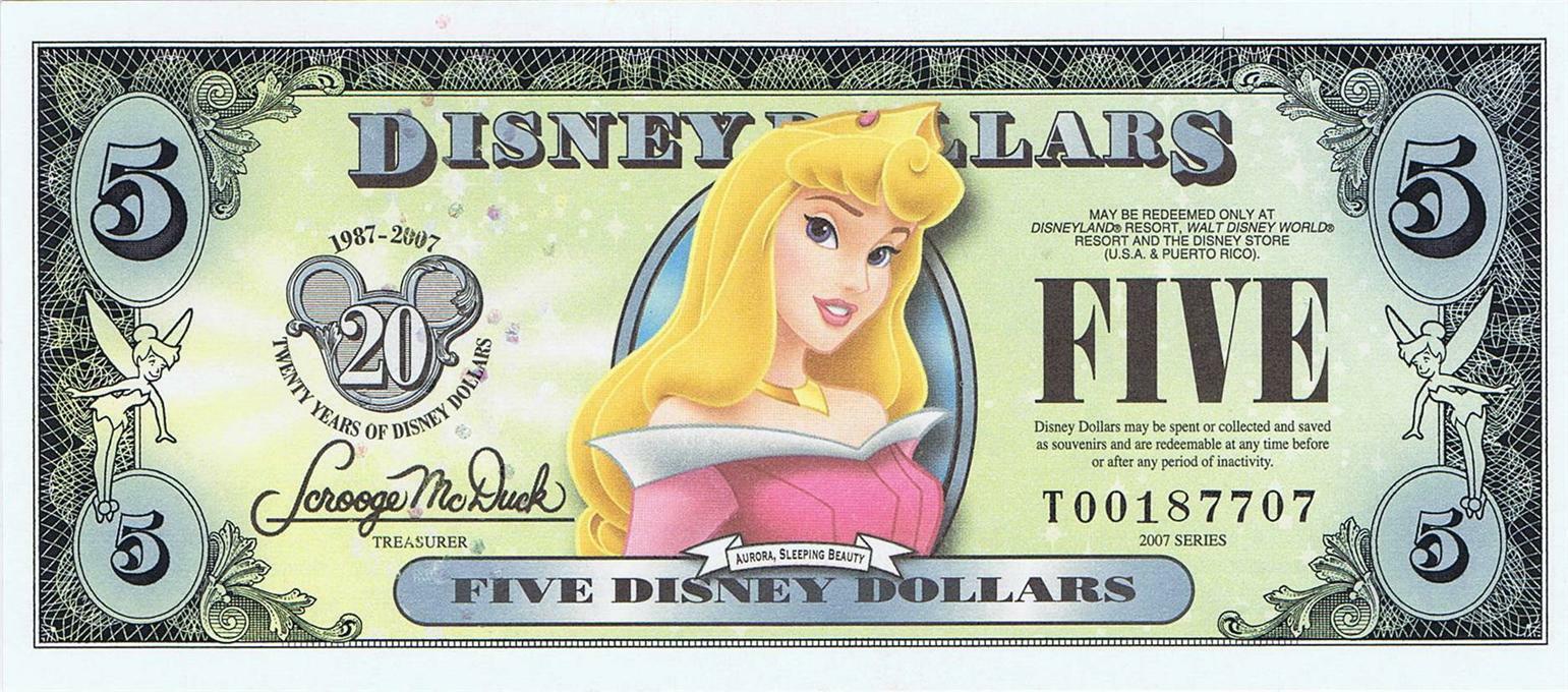Disney Dollars セット 1ドル 5ドル 10ドル Disney Dollars セット 1ドル 5ドル 10ドル