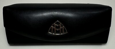 Maybach Emblem Monogram Black Leather Sunglass Case