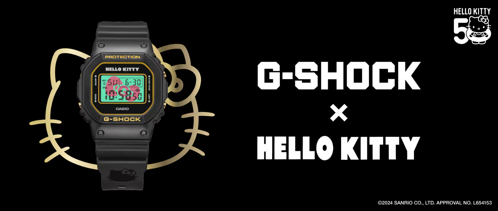 Pre-owned Casio Psl  G-shock X Hello Kitty 50th Anniversary Collaboration Model Japan