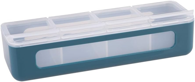 Luxe 4 Compartment Snackle Box - Blue